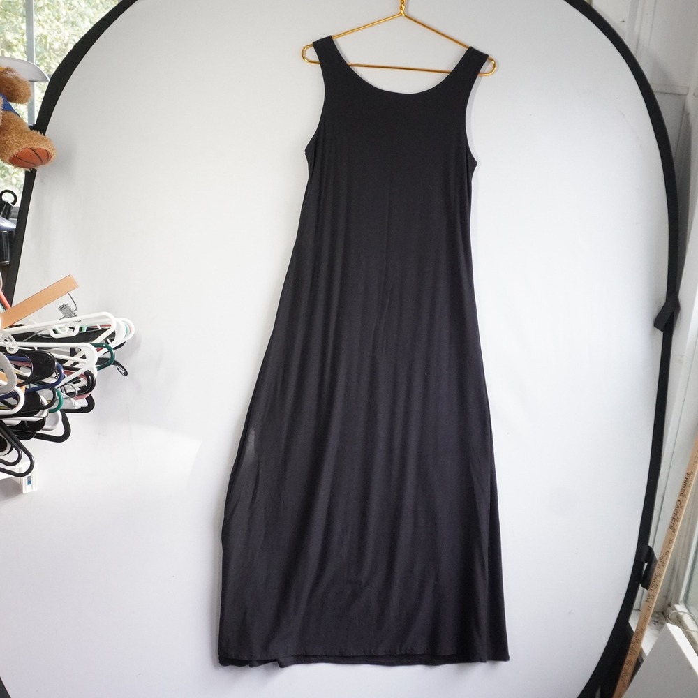 Babette Ballinger New York Womens Black Sleeveless Scoop Neck Maxi Dress Size M - Picture 5 of 8